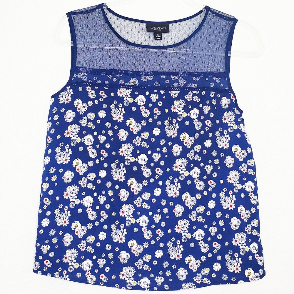 JASON WU FOR TARGET| Sleeveless Floral Mesh Top